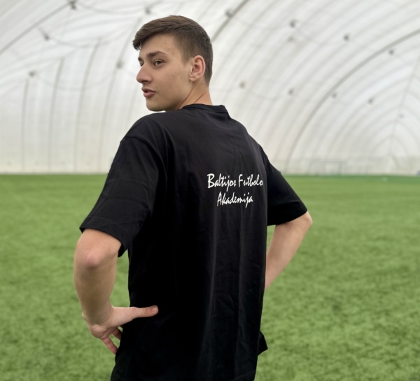BFA fanų marškinėliai (vyriški oversized, juodi) - Image 2